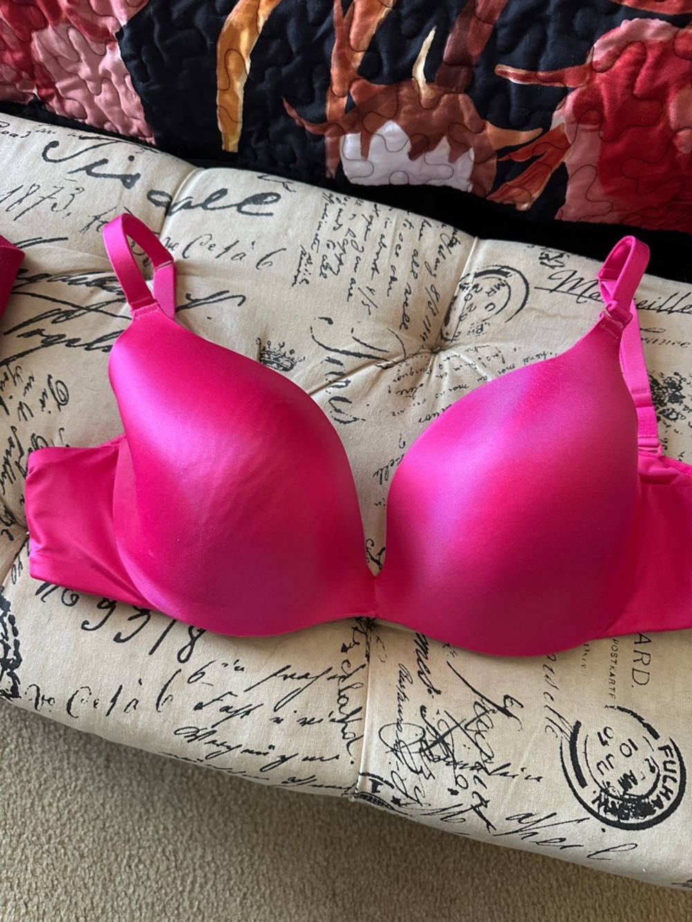 Cacique Hot Pink Smooth T-Shirt Bra